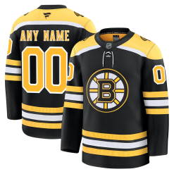 Maillot Boston Bruins Fanatics Domicile Premium Personnalisable Svart