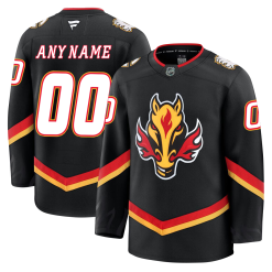 Maillot Calgary Flames Fanatics Alternate Premium Personnalisable Noir