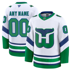 Maillot Carolina Hurricanes Fanatics Throwback Premium Personnalisable Blanc