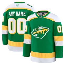Maillot Minnesota Wild Fanatics Alternate Premium Personnalisable Vert