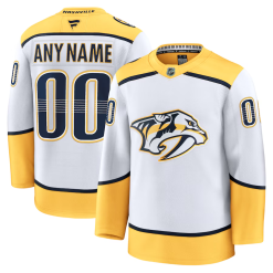 Maillot Nashville Predators Fanatics Extérieur Premium Personnalisé Blanc