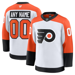 Maillot Philadelphia Flyers Fanatics Extérieur Premium Personnalisé Blanc