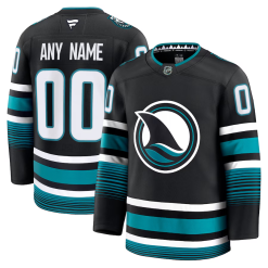 Maillot San Jose Sharks Fanatics Alternate Premium Personnalisé Noir