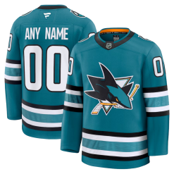 Maillot San Jose Sharks Fanatics Domicile Premium Personnalisé Teal