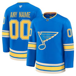 Maillot St. Louis Blues Fanatics Alternate Premium Personnalisé Bleu