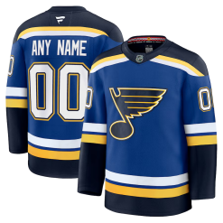Maillot St. Louis Blues Fanatics Domicile Premium Personnalisé Bleu