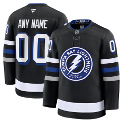 Maillot Tampa Bay Lightning Fanatics Alternate Premium Personnalisé Noir