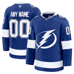 Maillot Tampa Bay Lightning Fanatics Domicile Premium Personnalisé Bleu