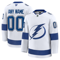 Maillot Tampa Bay Lightning Fanatics Extérieur Premium Personnalisé Blanc