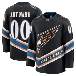 Maillot Washington Capitals Fanatics Alternate 50th Anniversary Premium Personnalisé Noir