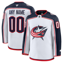 Homme Maillot Hockey Columbus Blue Jackets Fanatics Extérieur Premium Personnalisable Blanc