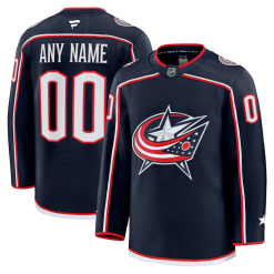 Homme Maillot Hockey Columbus Blue Jackets Fanatics Domicile Premium Personnalisable Navy