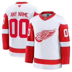 Enfant Maillot Hockey Detroit Red Wings Fanatics Extérieur Premium Personnalisable Blanc